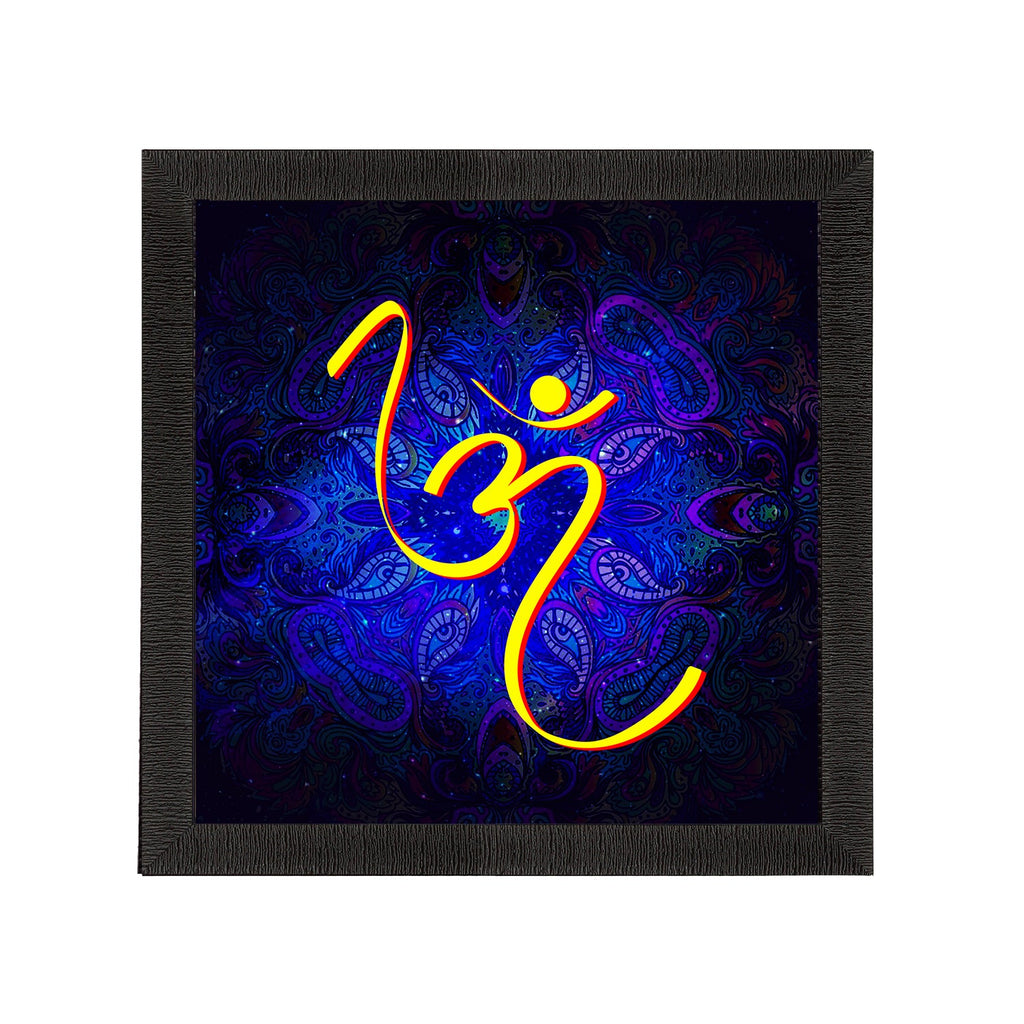 Om Symbol Satin Matt Textured UV Art Painting Kafalo