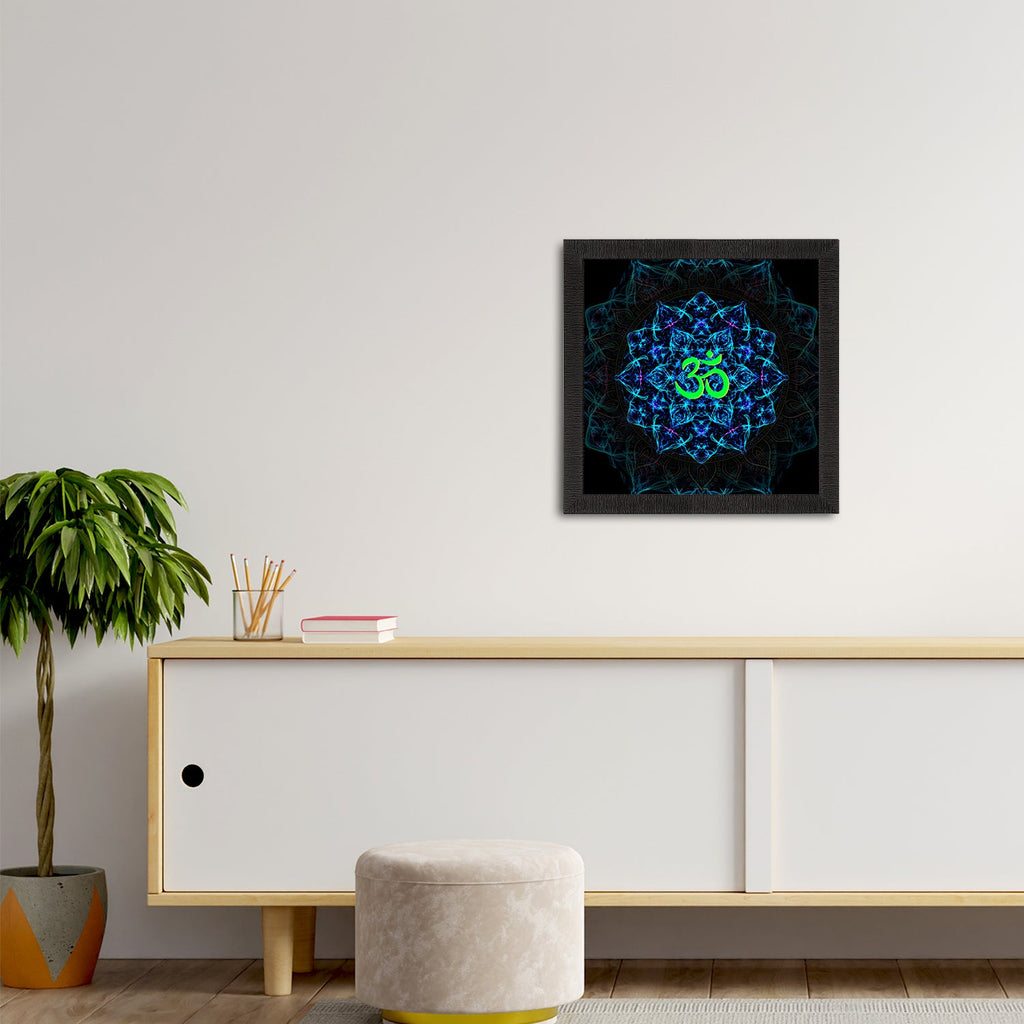 Om Symbol Satin Matt Textured UV Art Painting Kafalo