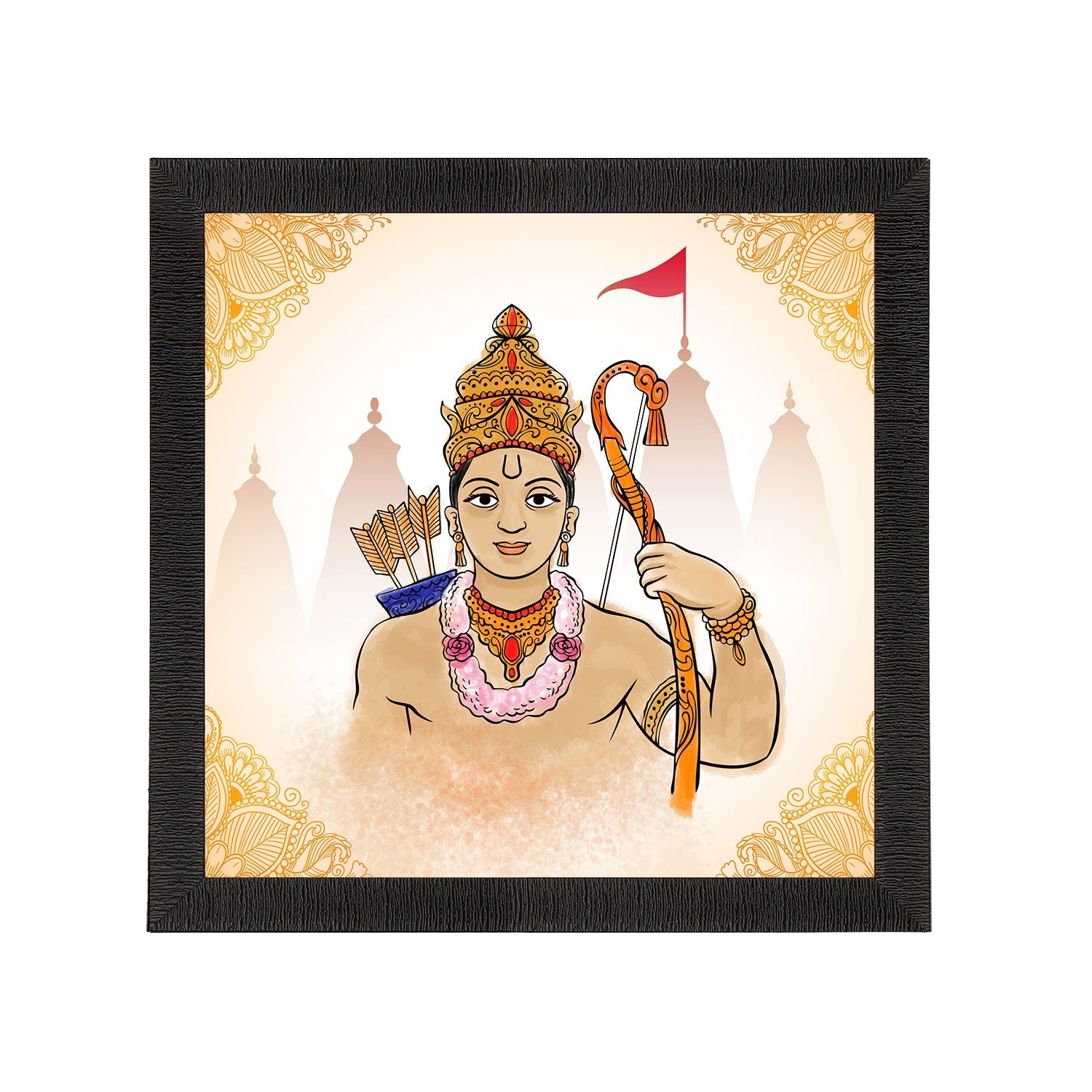 Lord Ram Painting Digital Printed Religious Wall Art Kafalo