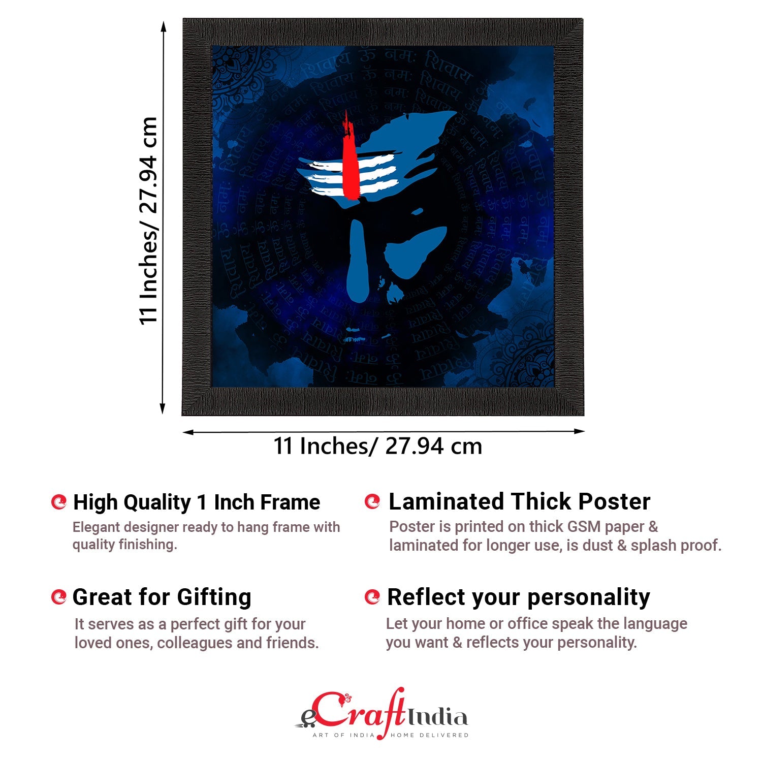 Lord Shiva Painting Digital Printed Religious Wall Art Kafalo