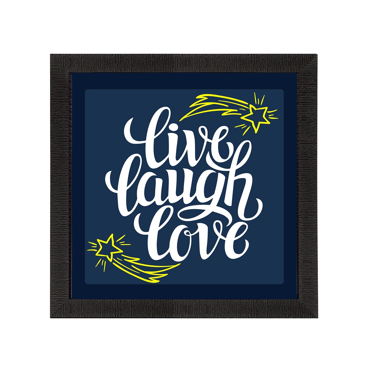 "Live Laugh Love "Motivational Quote Satin Matt Texture UV Art Painting Kafalo