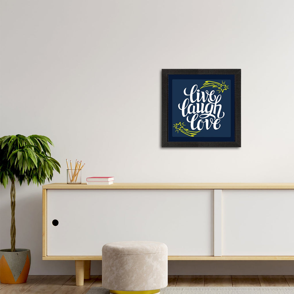 "Live Laugh Love "Motivational Quote Satin Matt Texture UV Art Painting Kafalo