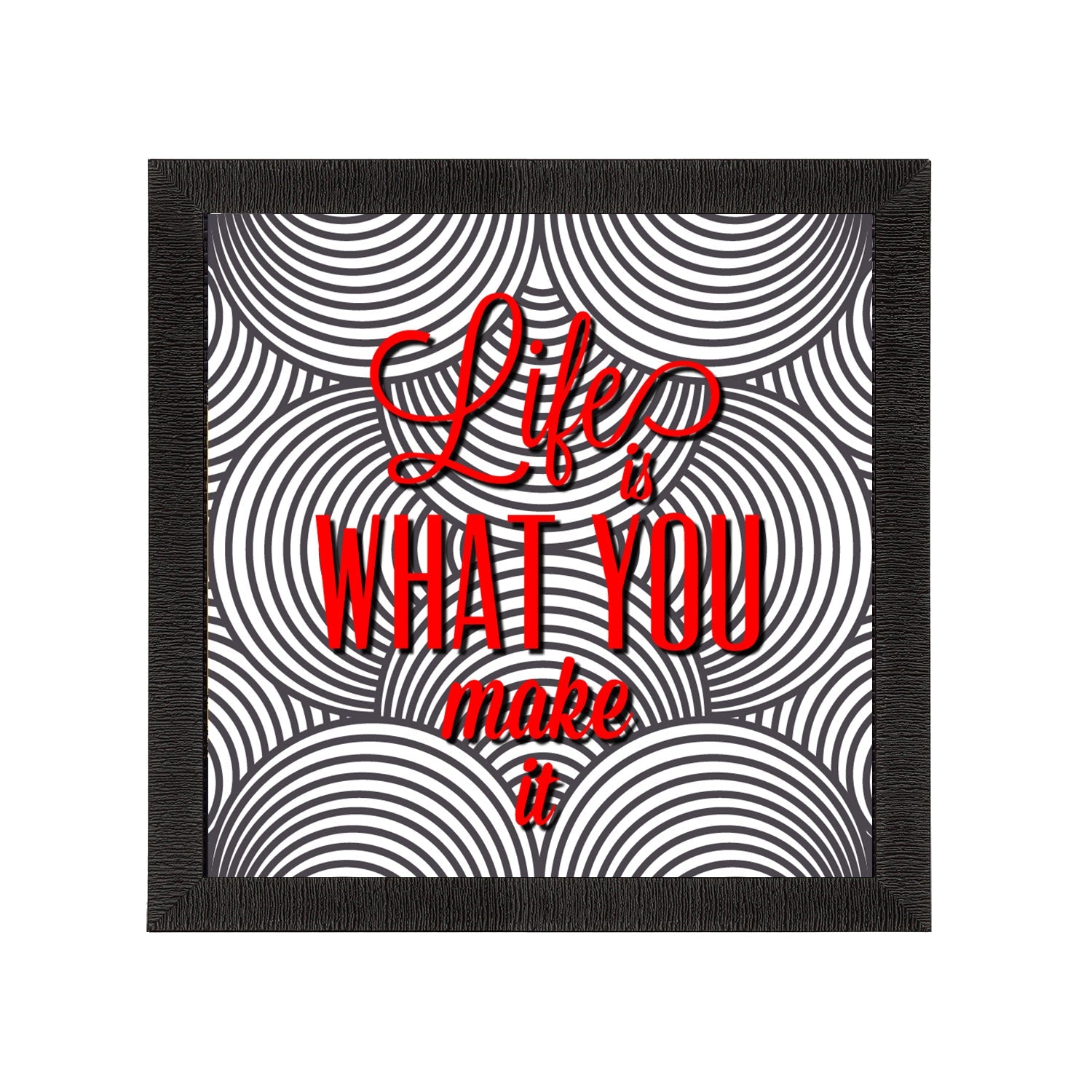 "Life Is What You Make It" Motivational Quote Satin Matt Texture UV Art Painting Kafalo