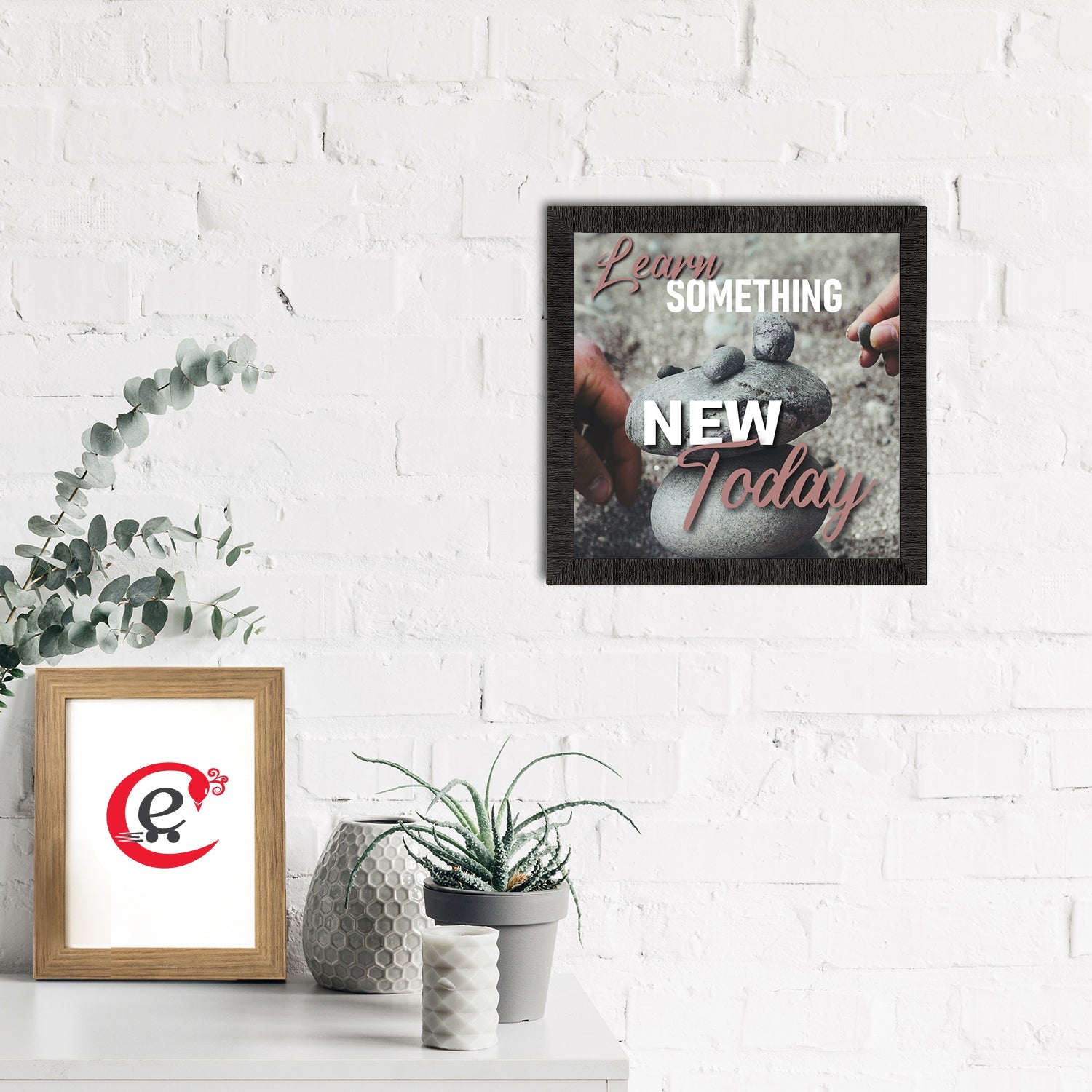 "Learn Something New Today "Motivational Quote Satin Matt Texture UV Art Painting Kafalo
