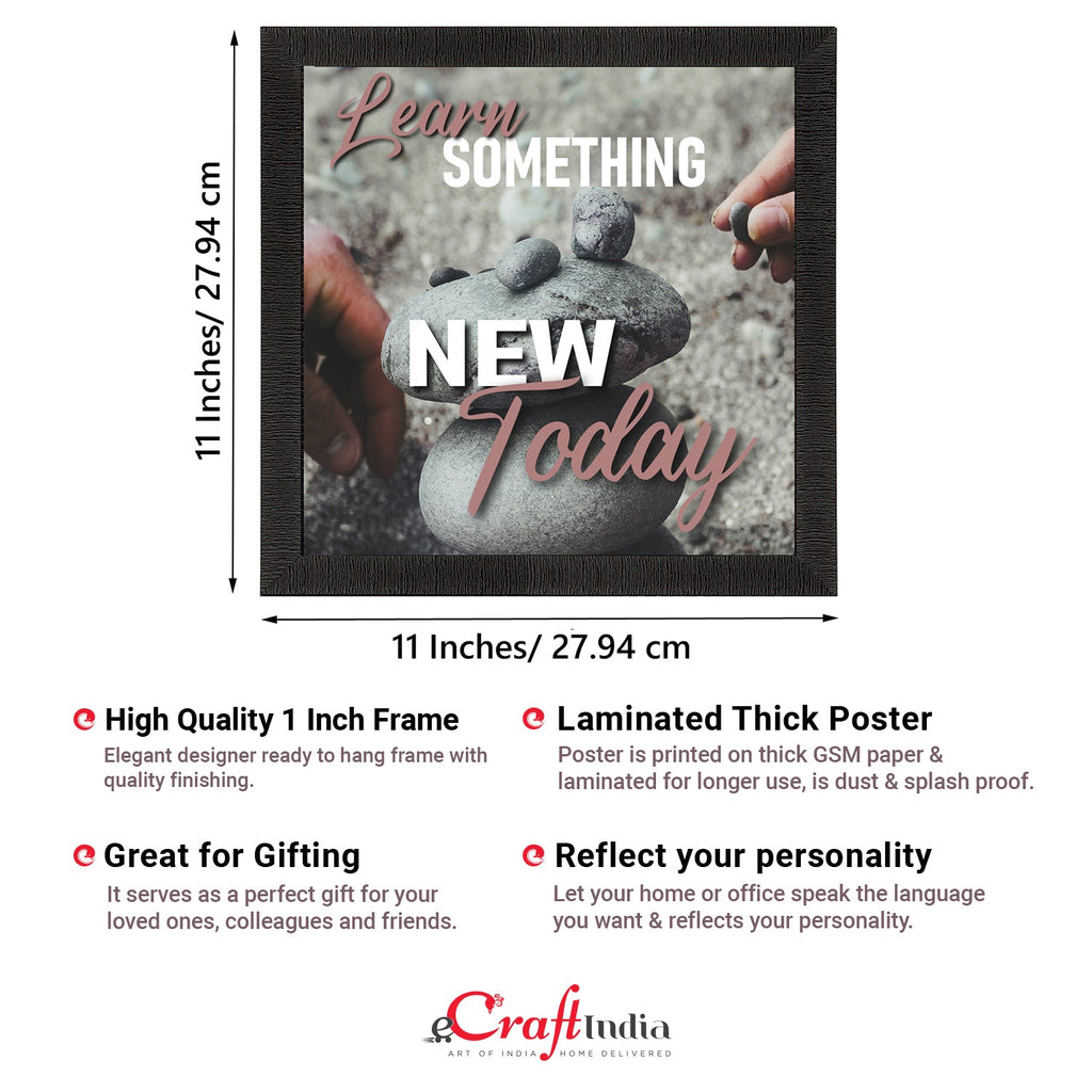 "Learn Something New Today "Motivational Quote Satin Matt Texture UV Art Painting Kafalo