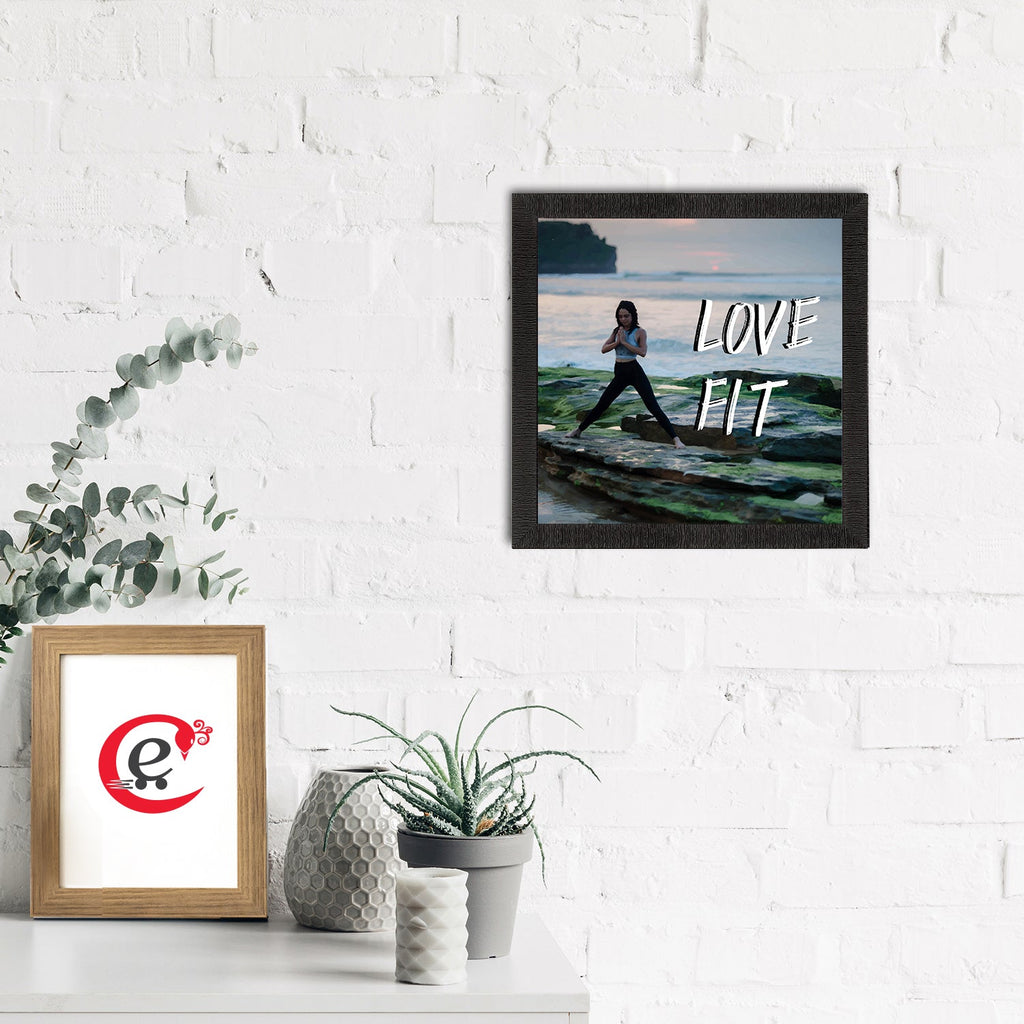 "Love Fit" Motivational Quote Satin Matt Texture UV Art Painting Kafalo