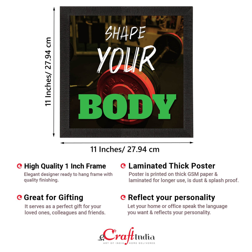 "Shape Your Body" Motivational Quote Satin Matt Texture UV Art Painting Kafalo