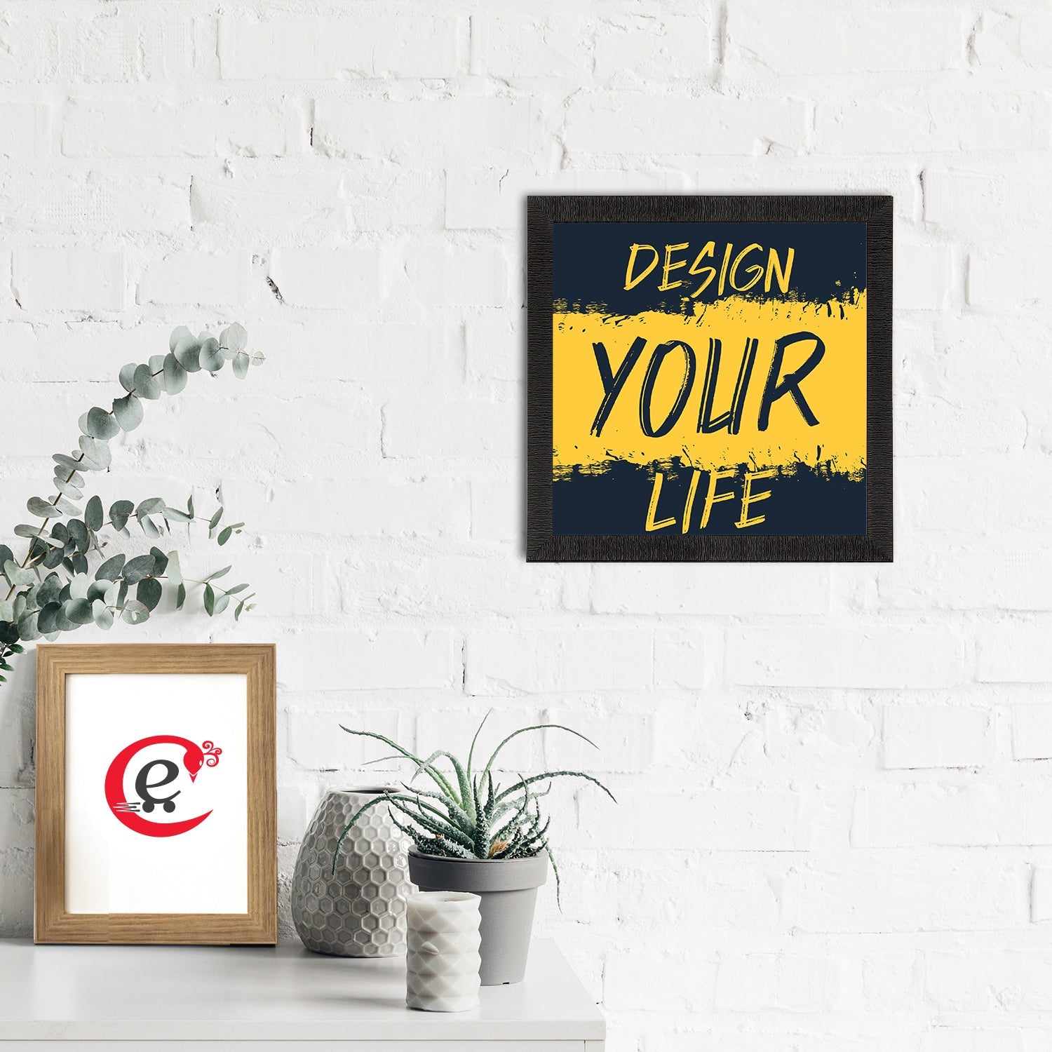 "Design Your Life" Motivational Quote Satin Matt Texture UV Art Painting Kafalo