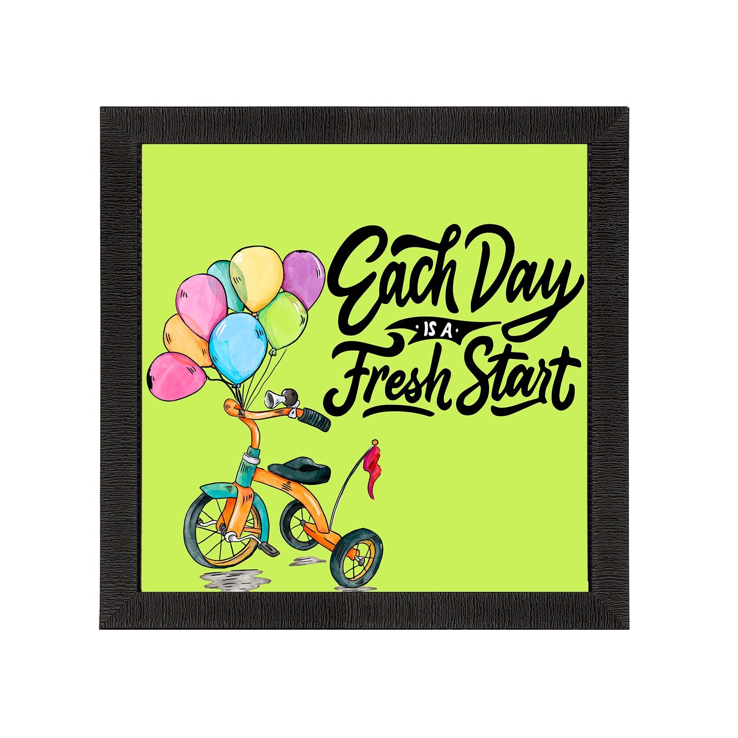 "Each Day Is a First Start" Motivational Quotes Satin Matt Texture UV Art Painting Kafalo