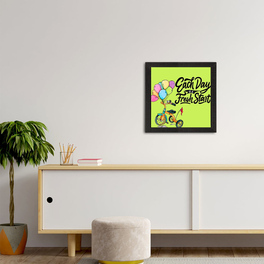 "Each Day Is a First Start" Motivational Quotes Satin Matt Texture UV Art Painting Kafalo