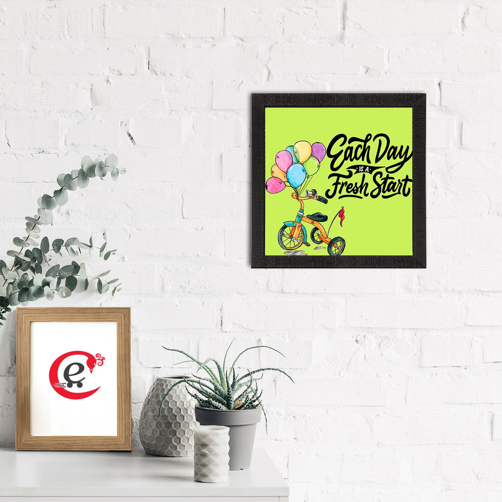 "Each Day Is a First Start" Motivational Quotes Satin Matt Texture UV Art Painting Kafalo