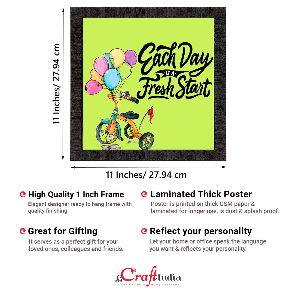"Each Day Is a First Start" Motivational Quotes Satin Matt Texture UV Art Painting Kafalo