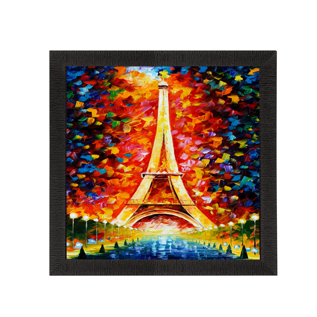 Eiffel Tower Design Satin Matt Texture UV Art Painting Kafalo