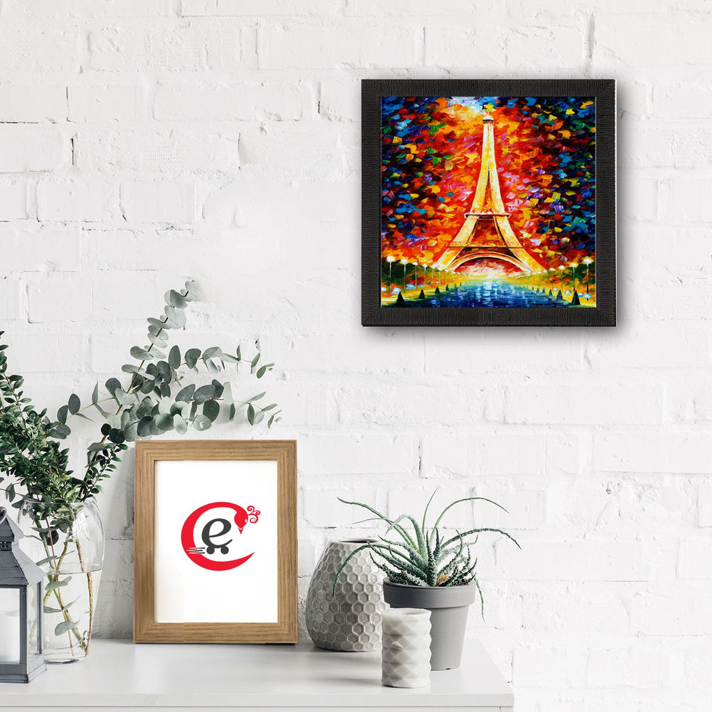 Eiffel Tower Design Satin Matt Texture UV Art Painting Kafalo