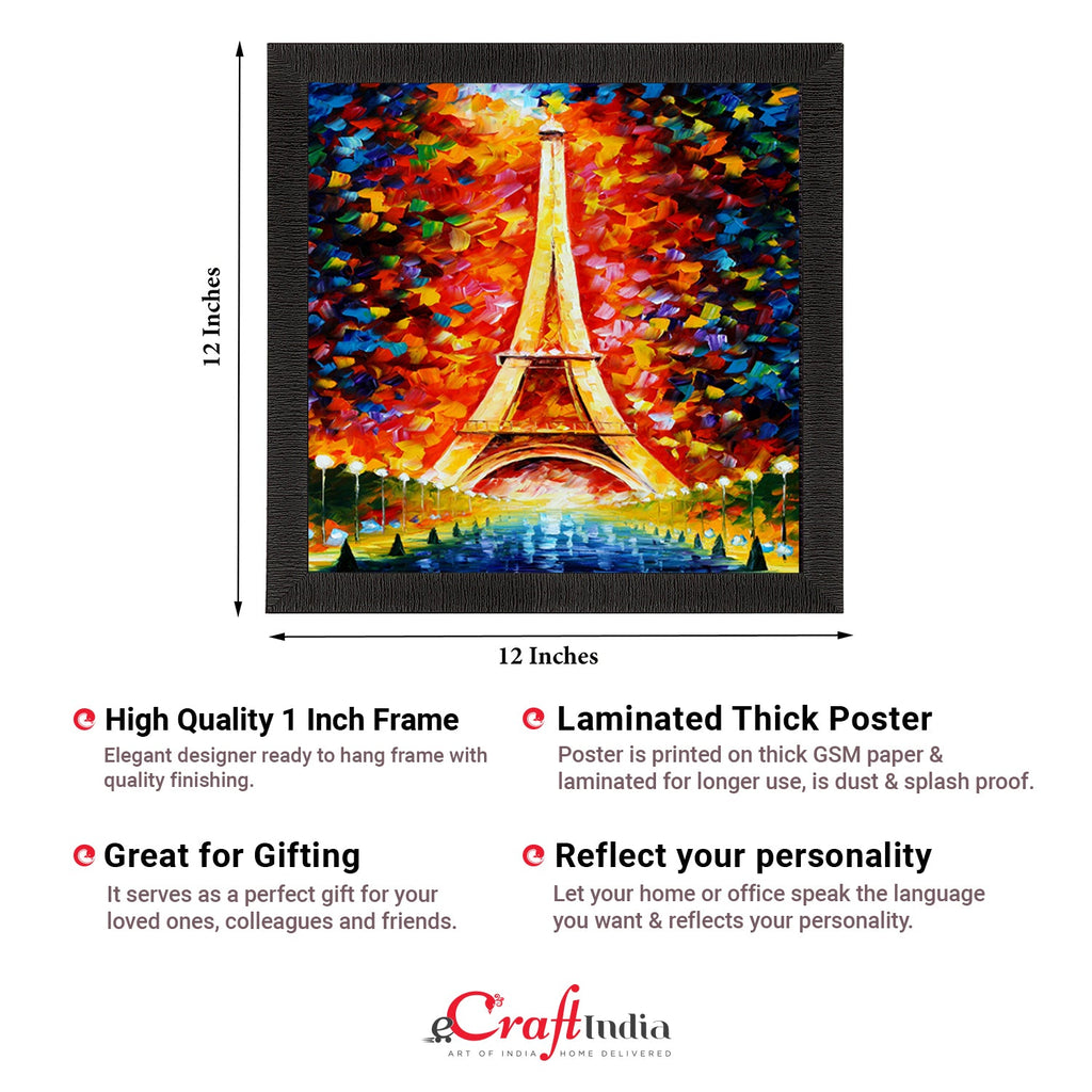 Eiffel Tower Design Satin Matt Texture UV Art Painting Kafalo
