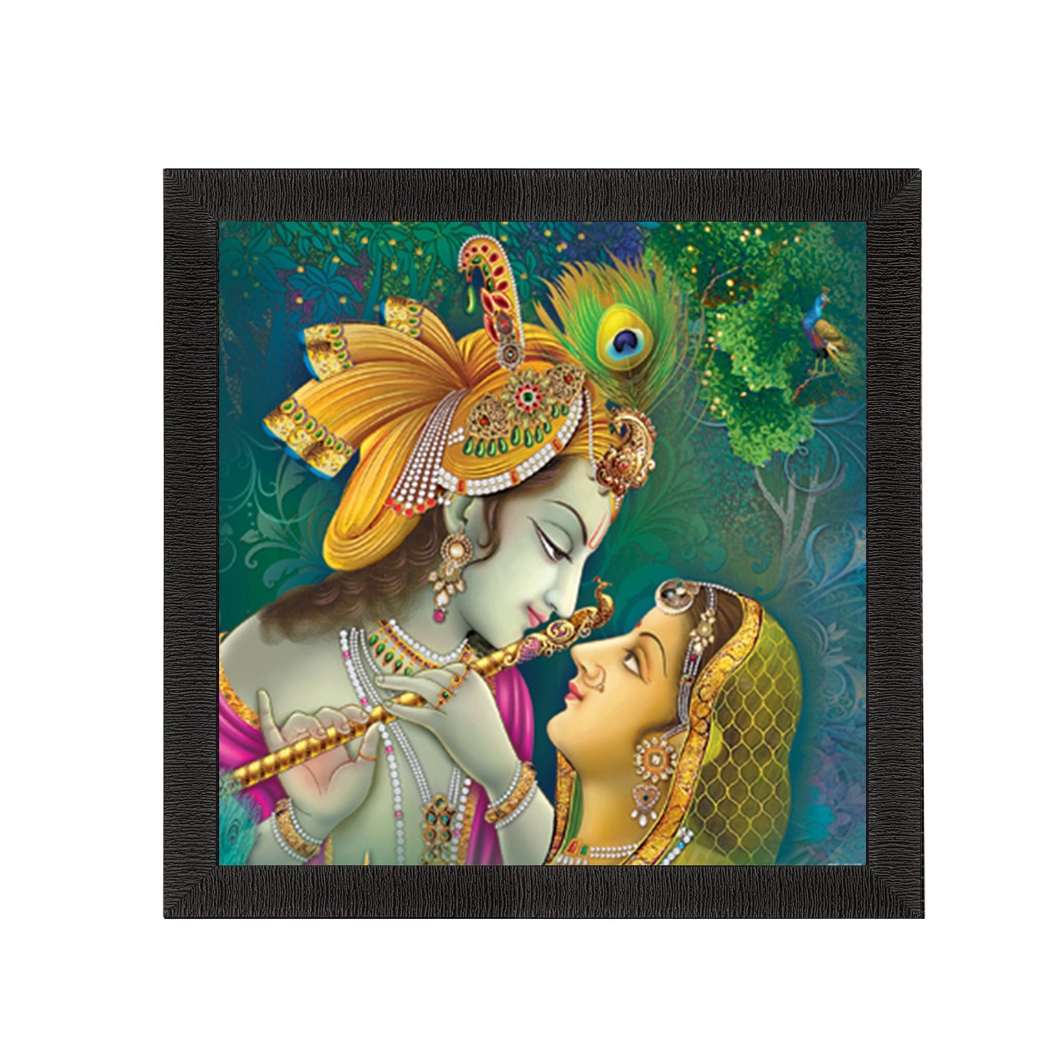 Beautiful Radha Krishna Painting Digital Printed Religious Wall Art Kafalo