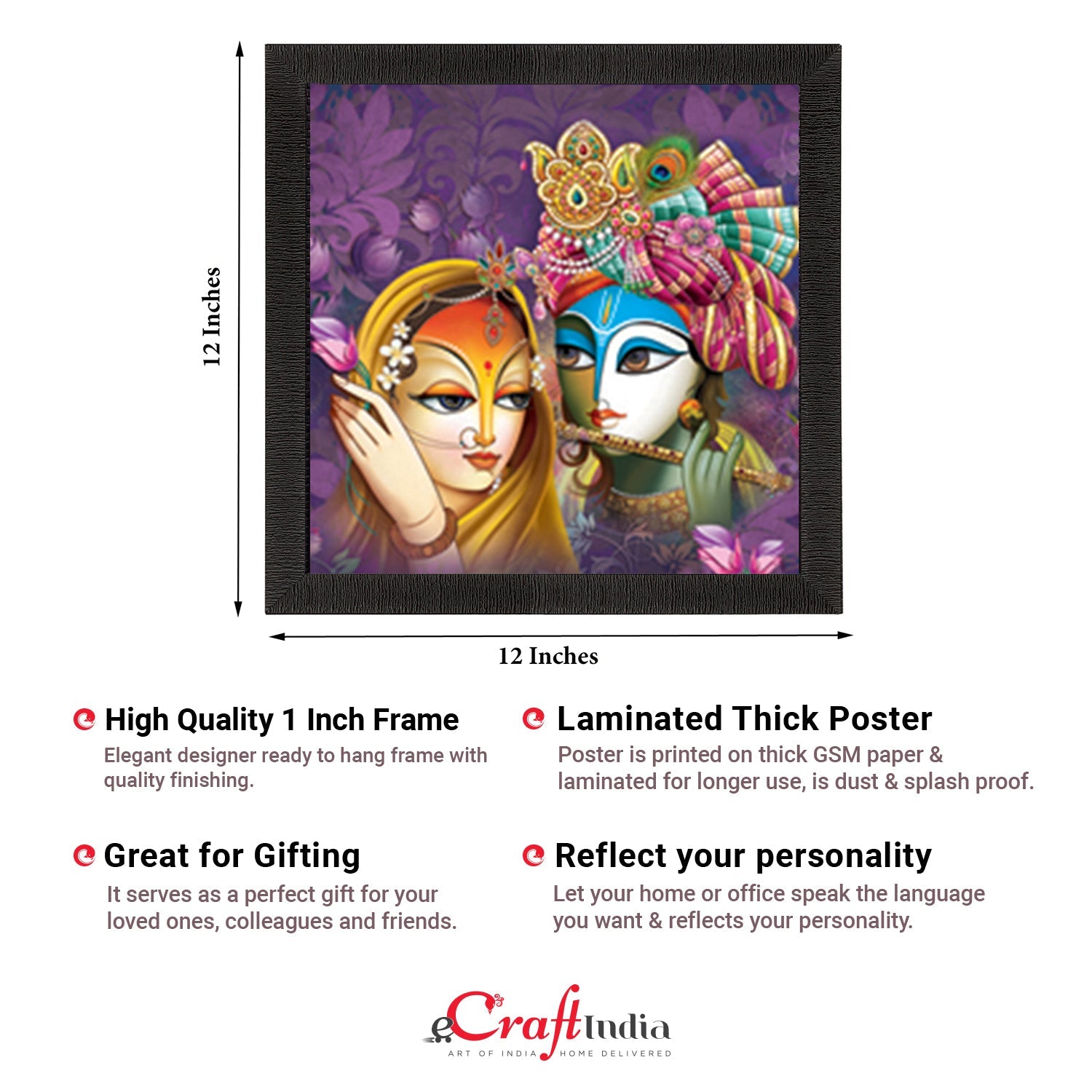 Beautiful Radha Krishna Painting Digital Printed Religious Wall Art Kafalo