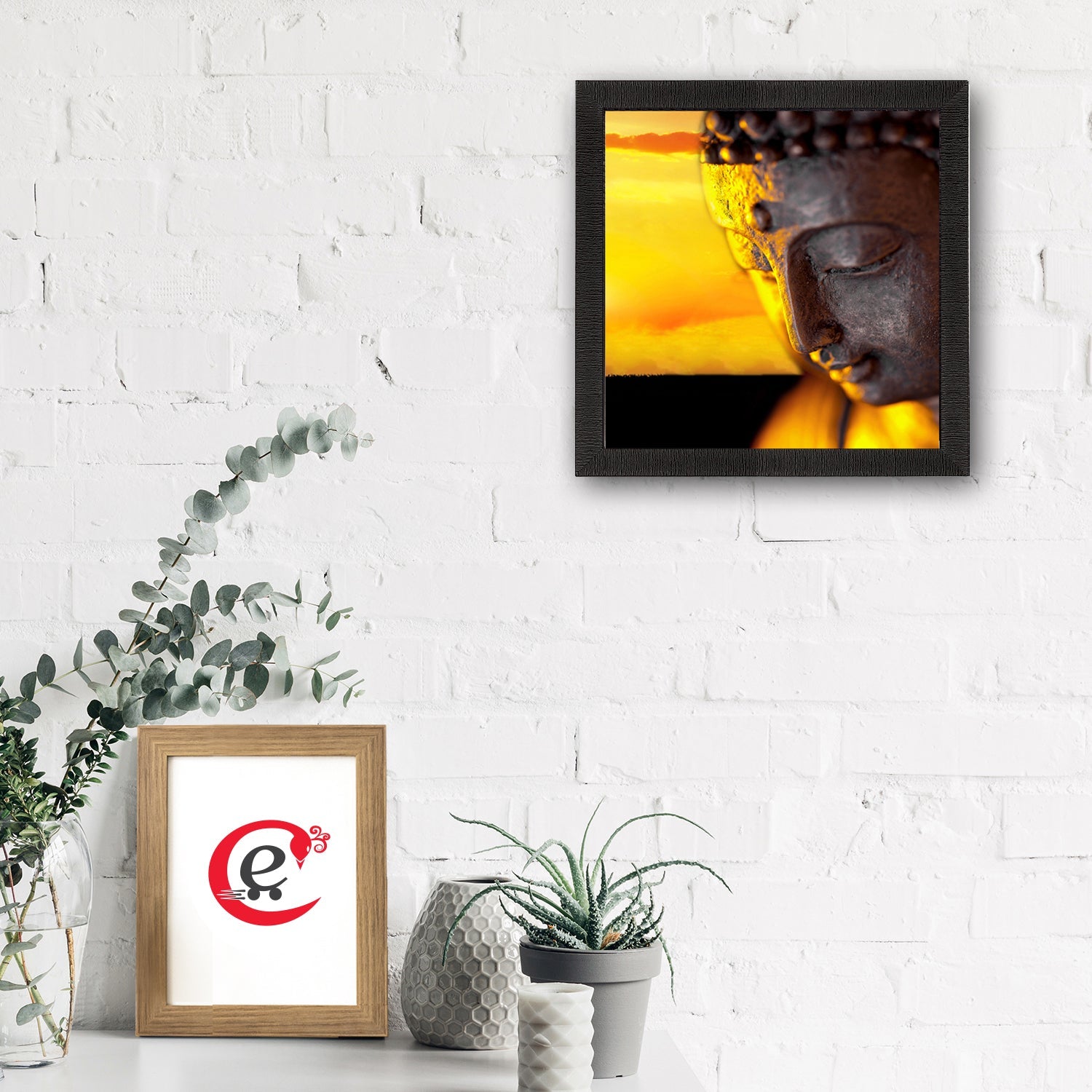 Lord Buddha Painting Digital Printed Religious Wall Art Kafalo