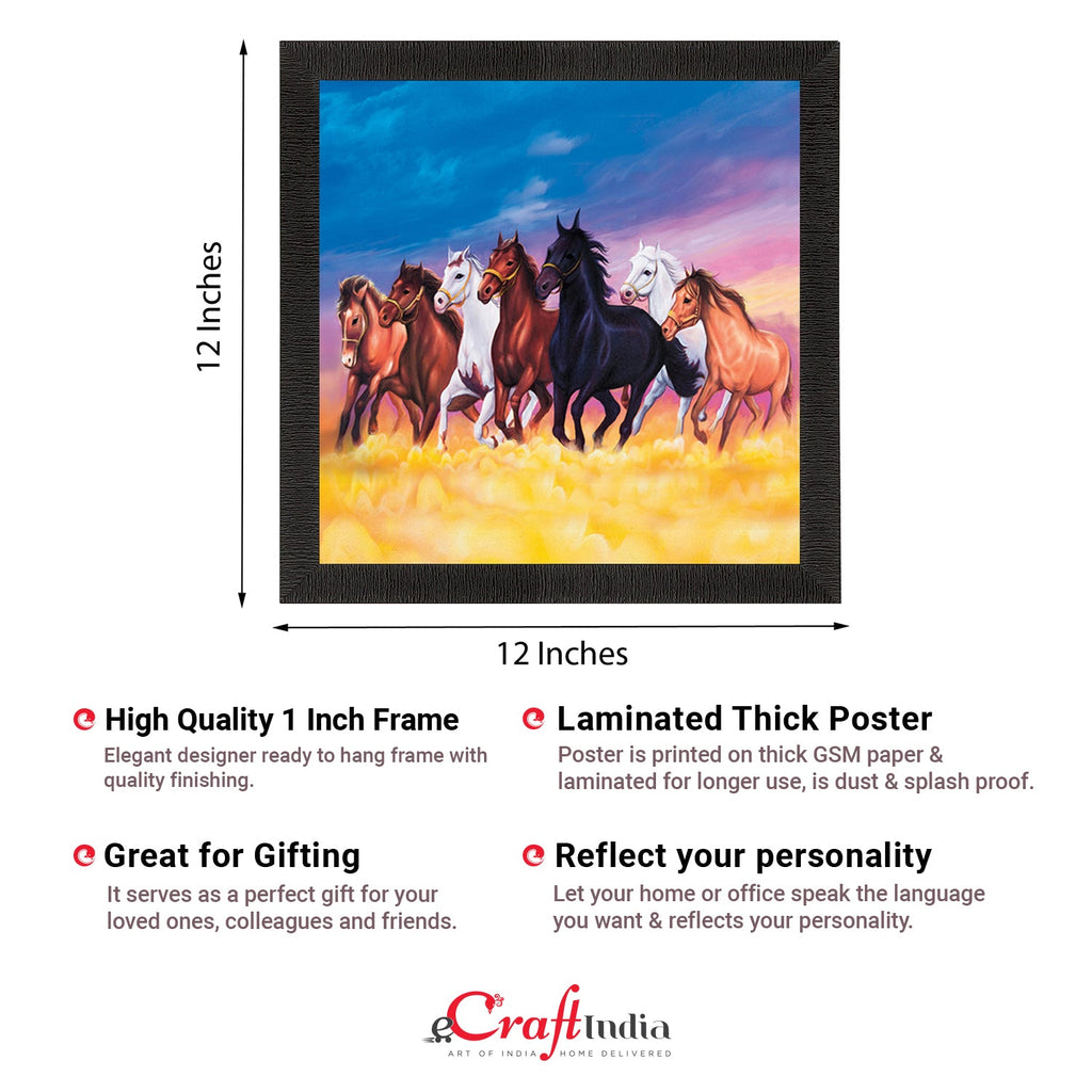 Seven Running Horses Painting Digital Printed Animal Wall Art Kafalo