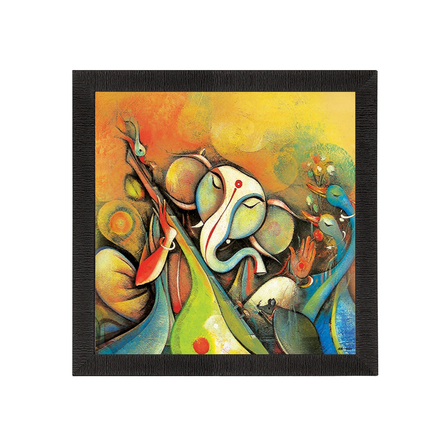 Lord Ganesha Satin Matt Texture UV Art Painting Kafalo
