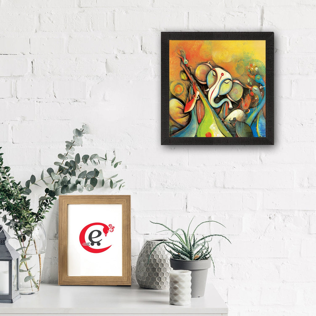 Lord Ganesha Satin Matt Texture UV Art Painting Kafalo