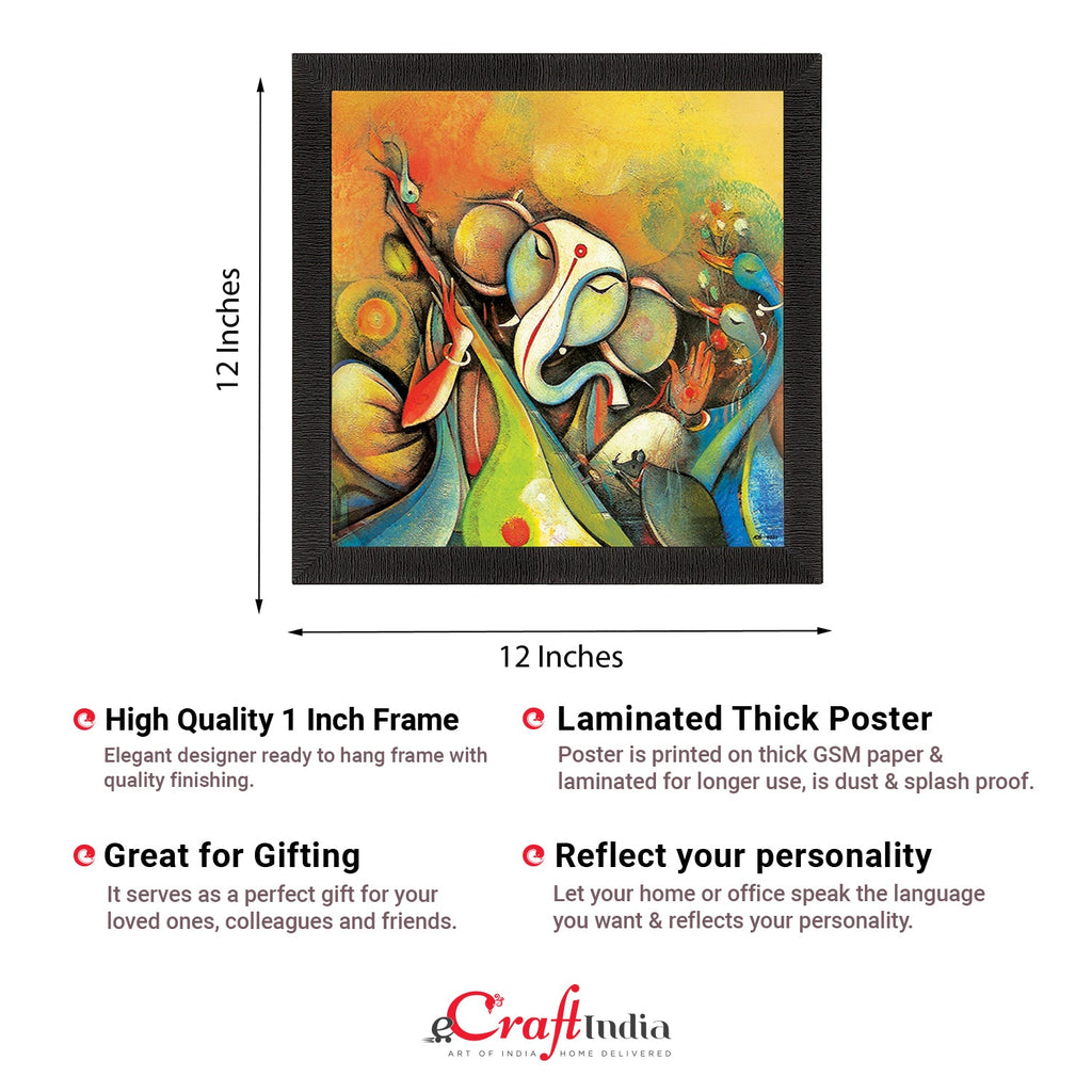 Lord Ganesha Satin Matt Texture UV Art Painting Kafalo