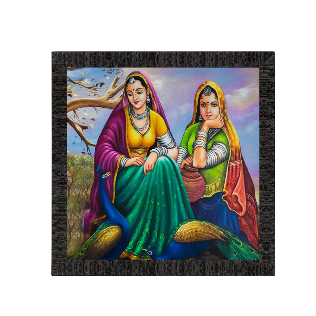 Sitting Lady Design Satin Matt Texture UV Art Painting Kafalo