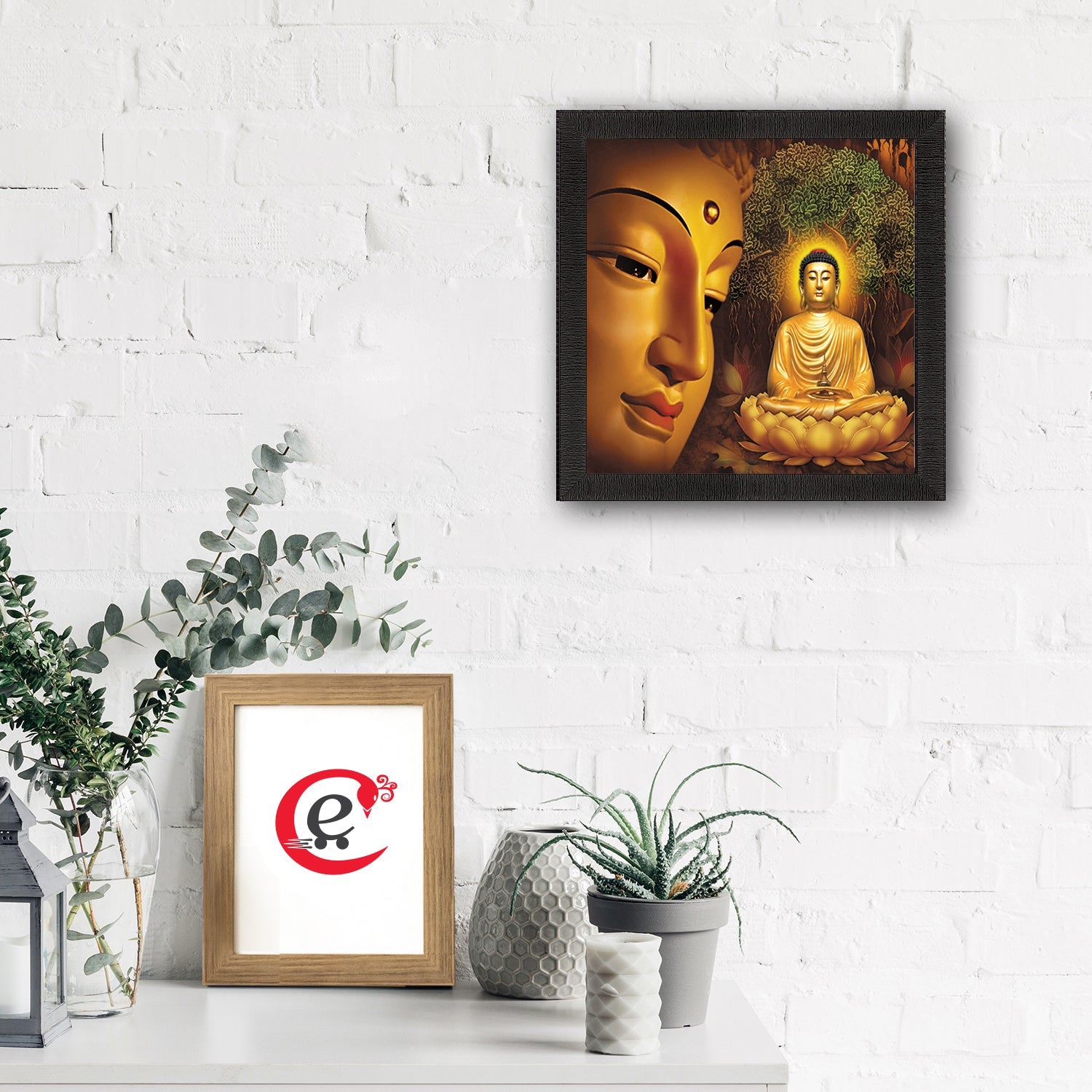 Laughing Buddha Design Satin Matt Texture UV Art Painting Kafalo