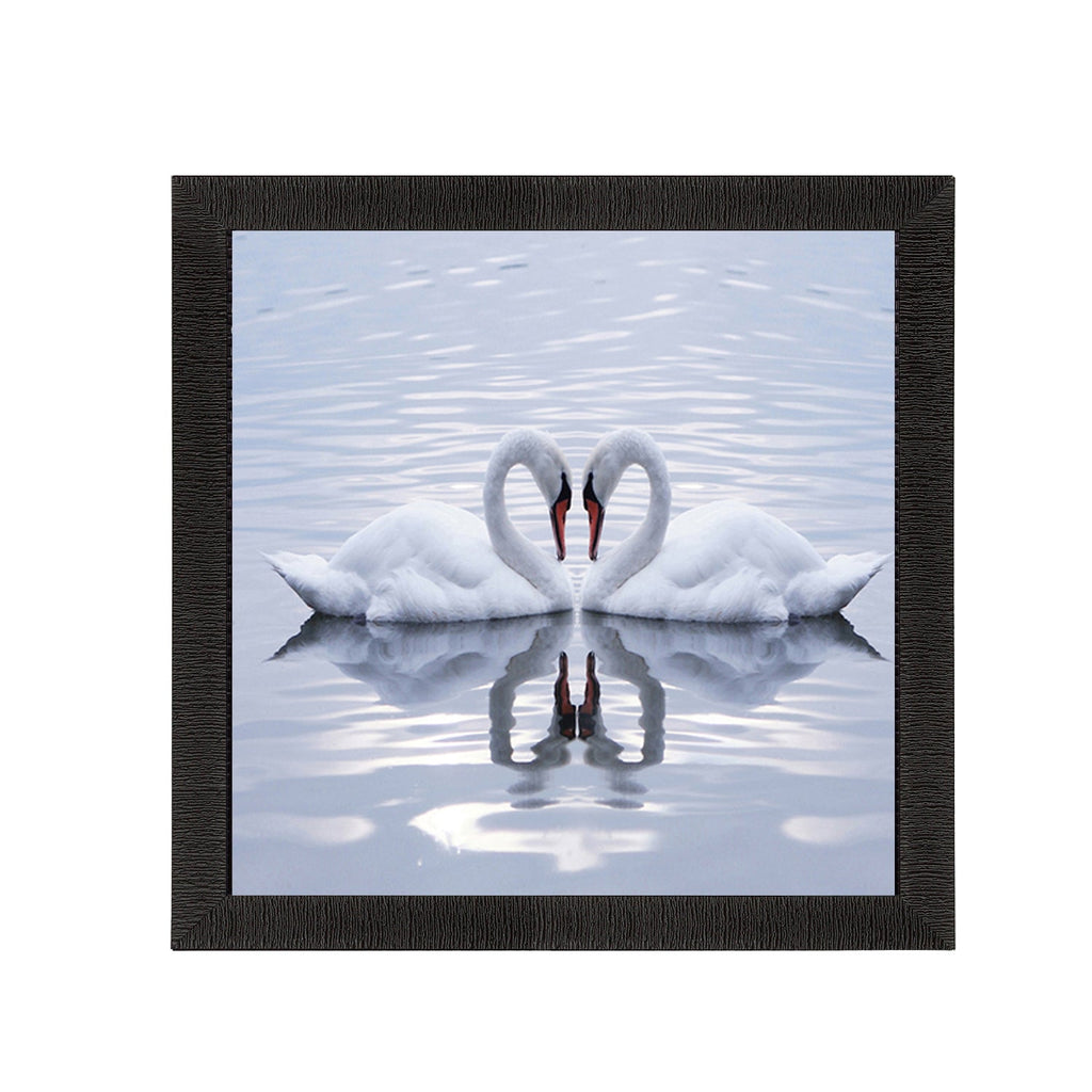 Beautiful Swan Matt Textured UV Art Painting Kafalo