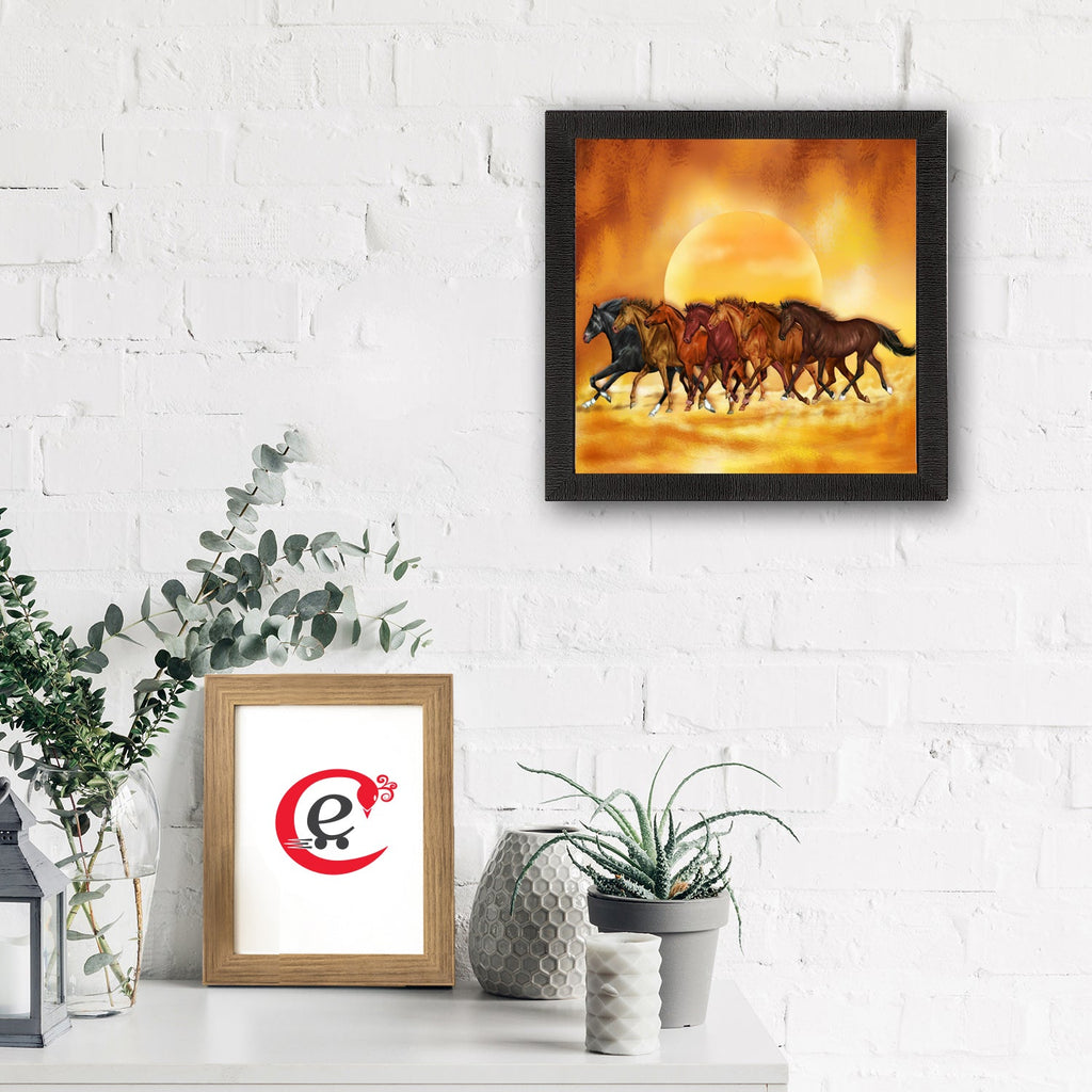 Seven Running Horses Painting Digital Printed Animal Wall Art Kafalo