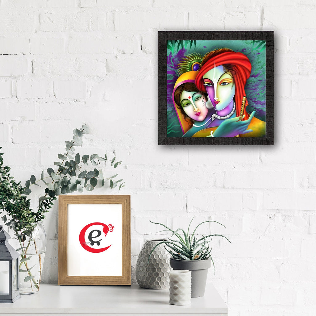 Beautiful Radha Krishna Painting Digital Printed Religious Wall Art Kafalo