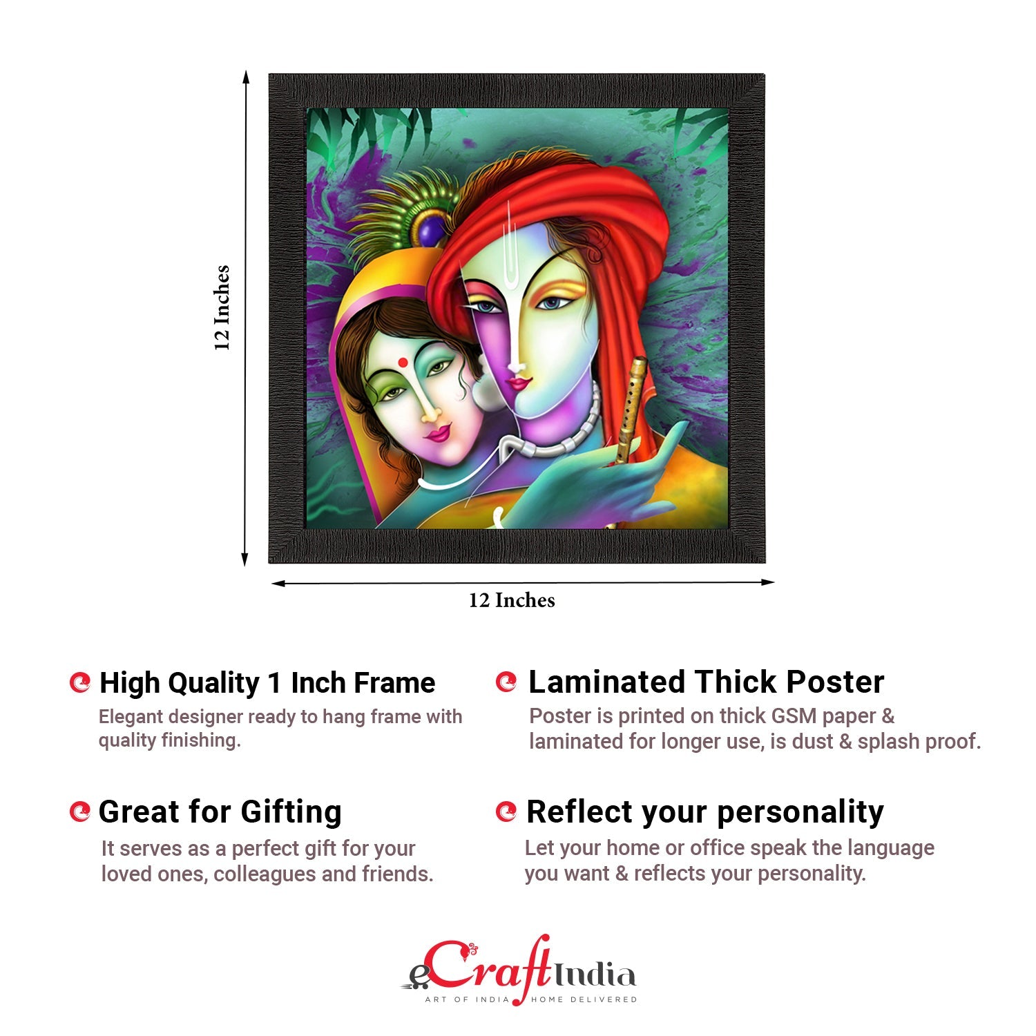 Beautiful Radha Krishna Painting Digital Printed Religious Wall Art Kafalo