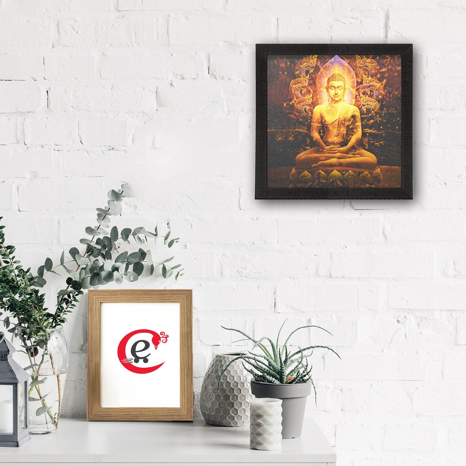 Lord Buddha Painting Digital Printed Religious Wall Art Kafalo