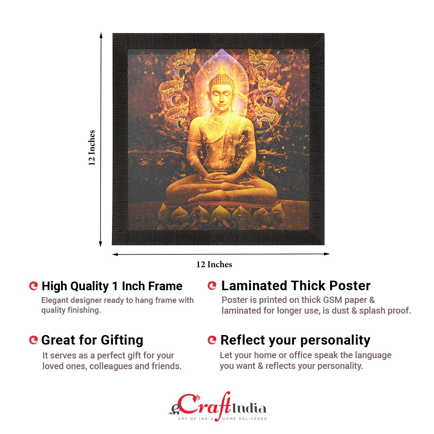 Lord Buddha Painting Digital Printed Religious Wall Art Kafalo