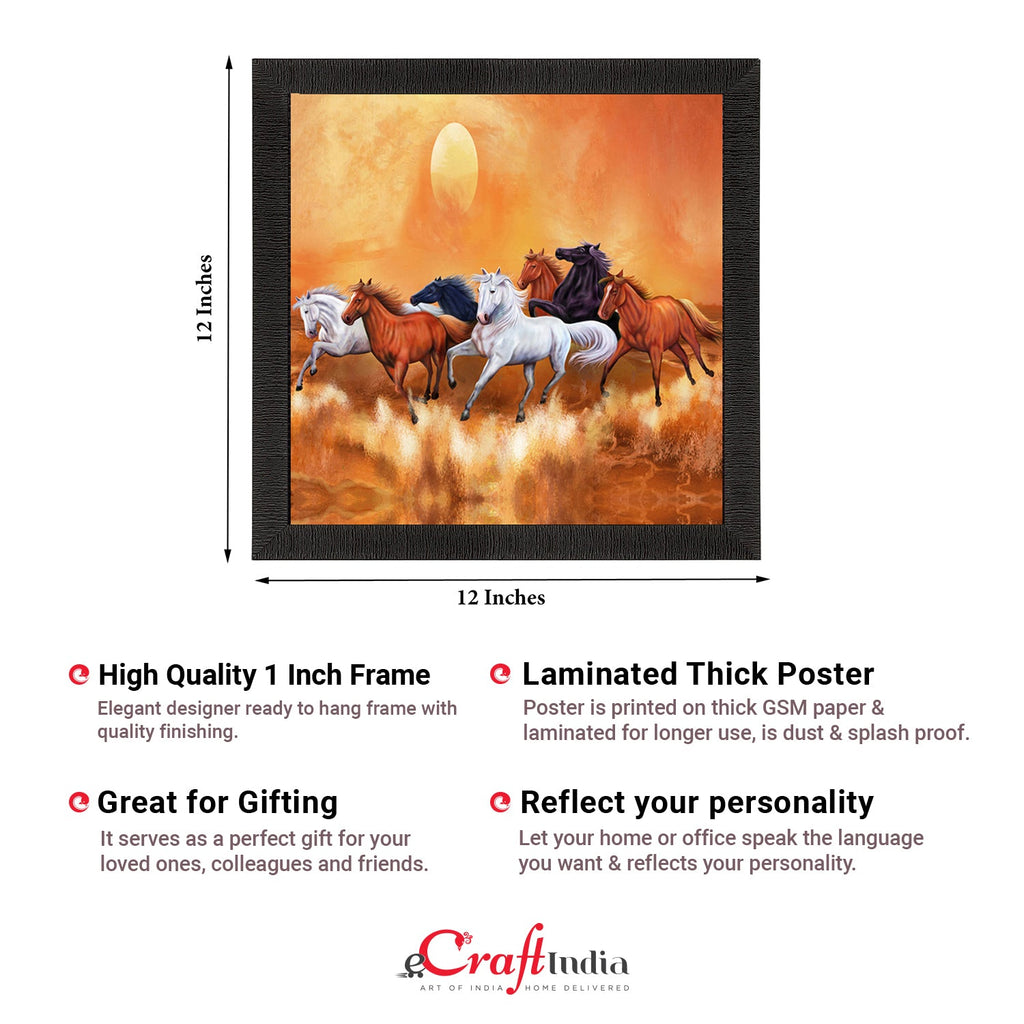 Seven Running Horses Painting Digital Printed Animal Wall Art Kafalo