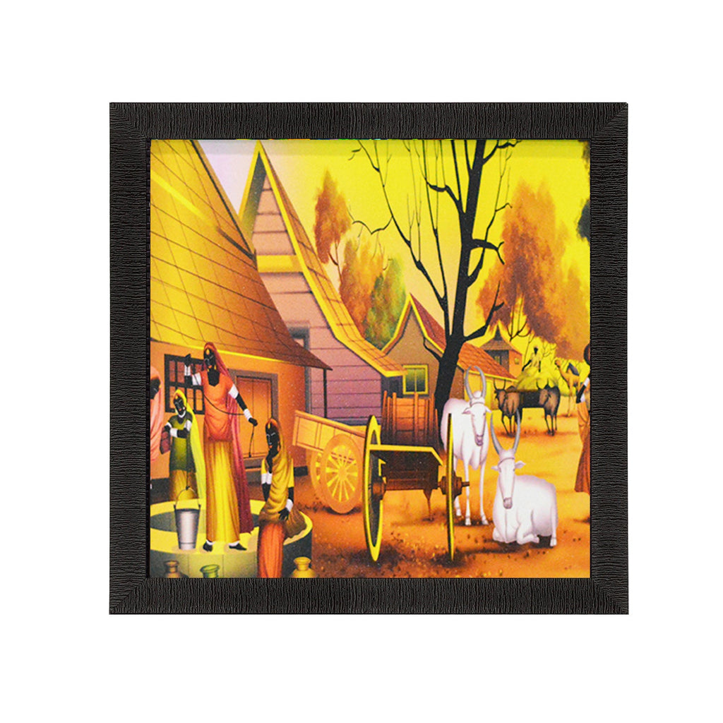 Village View Matt Textured UV Art Painting Kafalo