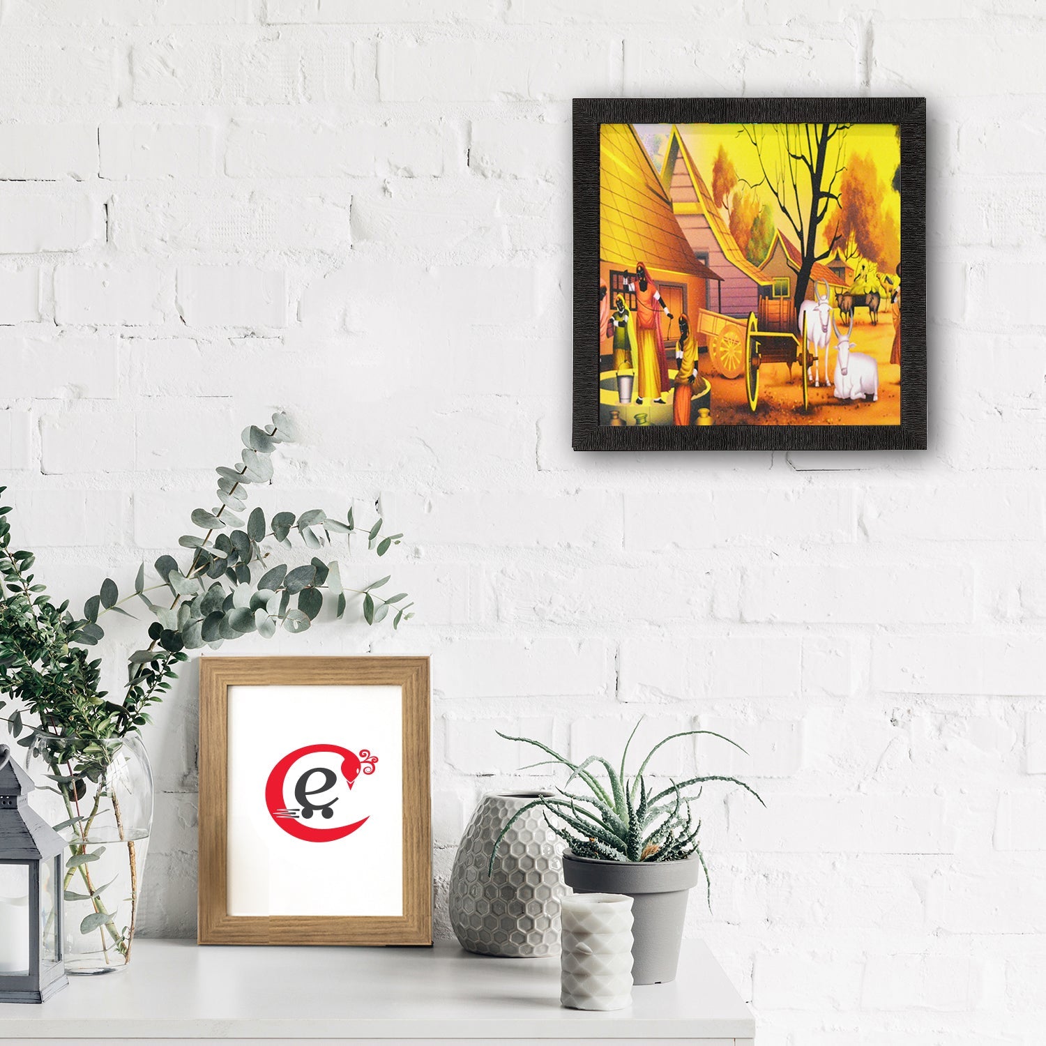 Village View Matt Textured UV Art Painting Kafalo