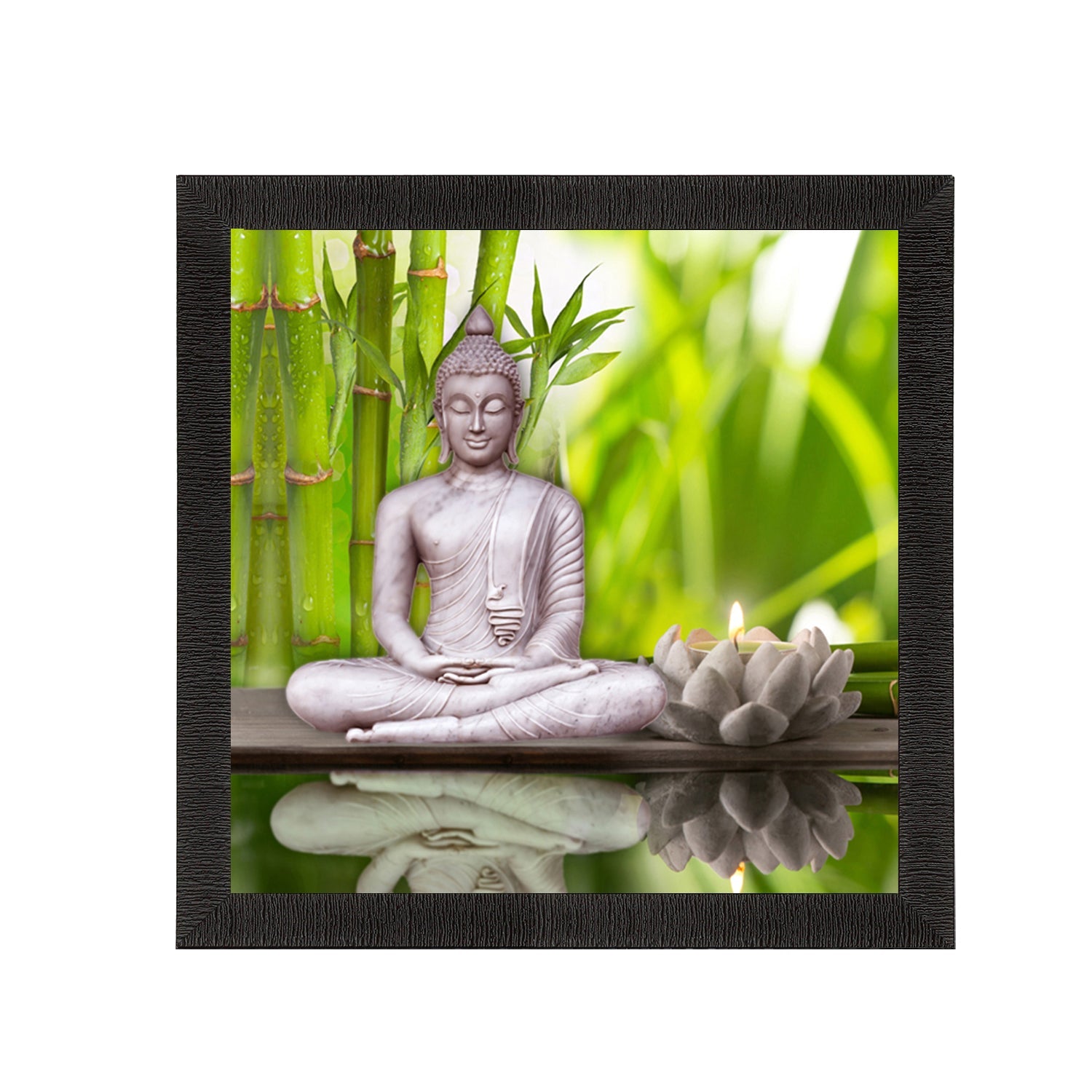 Lord Buddha Painting Digital Printed Religious Wall Art Kafalo