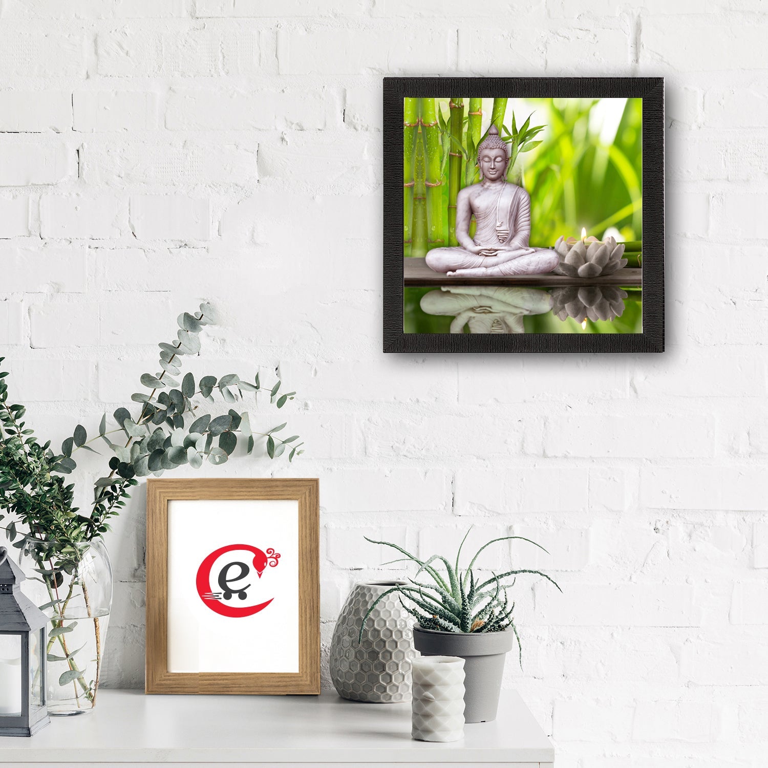 Lord Buddha Painting Digital Printed Religious Wall Art Kafalo