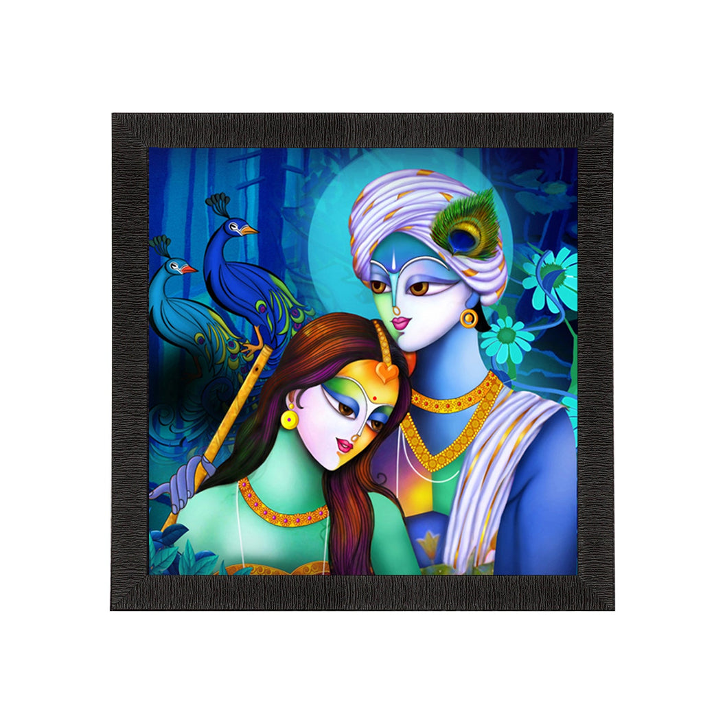 Radha Krishna Painting Digital Printed Religious Wall Art Kafalo