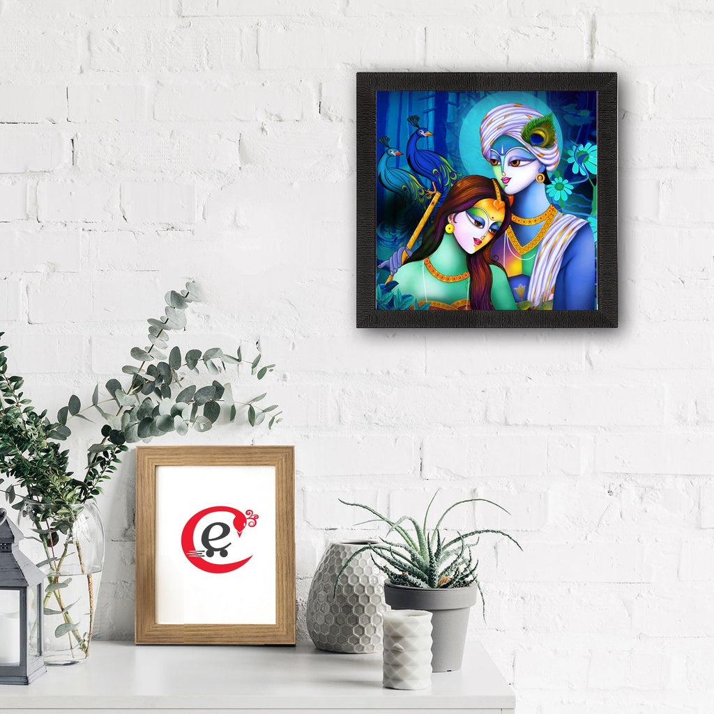 Radha Krishna Painting Digital Printed Religious Wall Art Kafalo