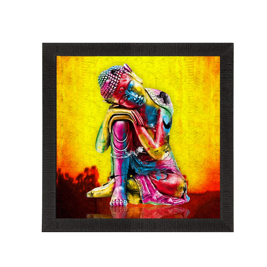 Resting Buddha On Knee Painting Digital Printed Religious Wall Art Kafalo