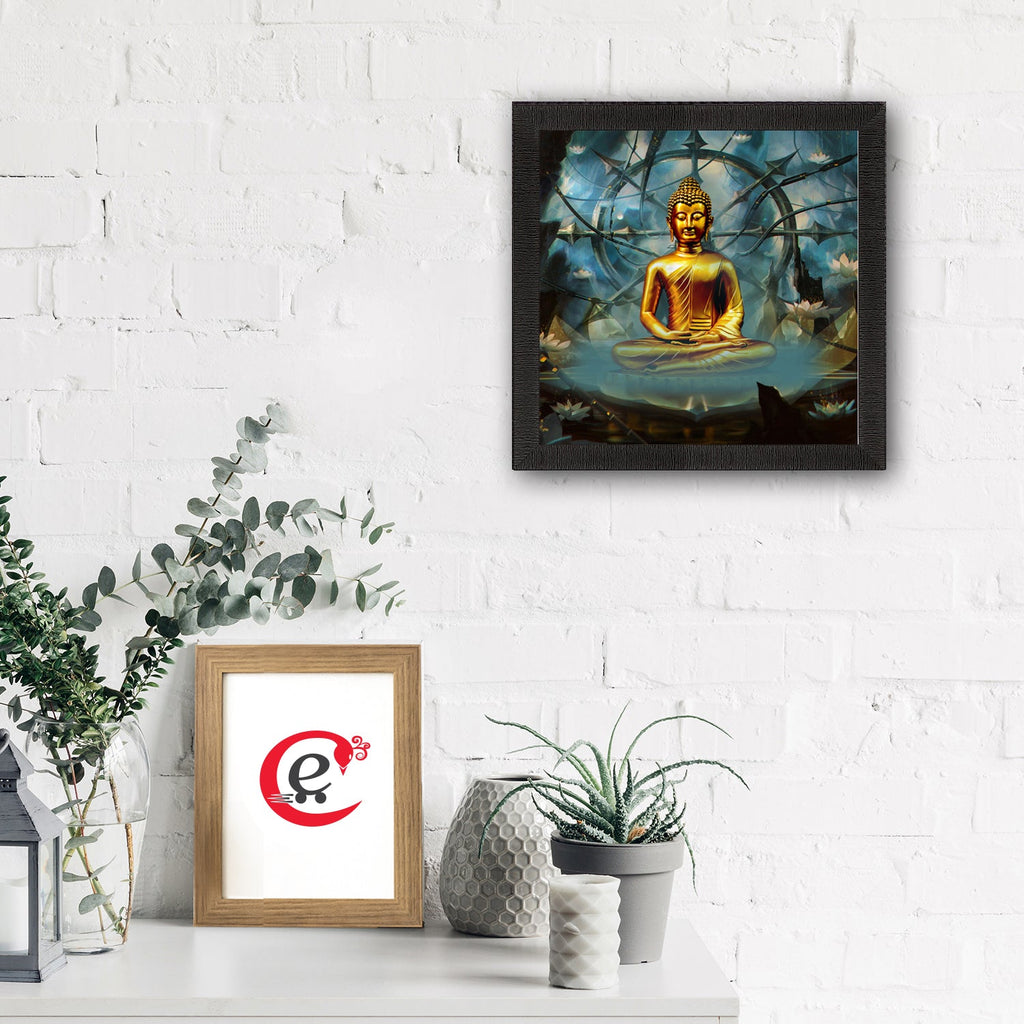 Lord Buddha Painting Digital Printed Religious Wall Art Kafalo