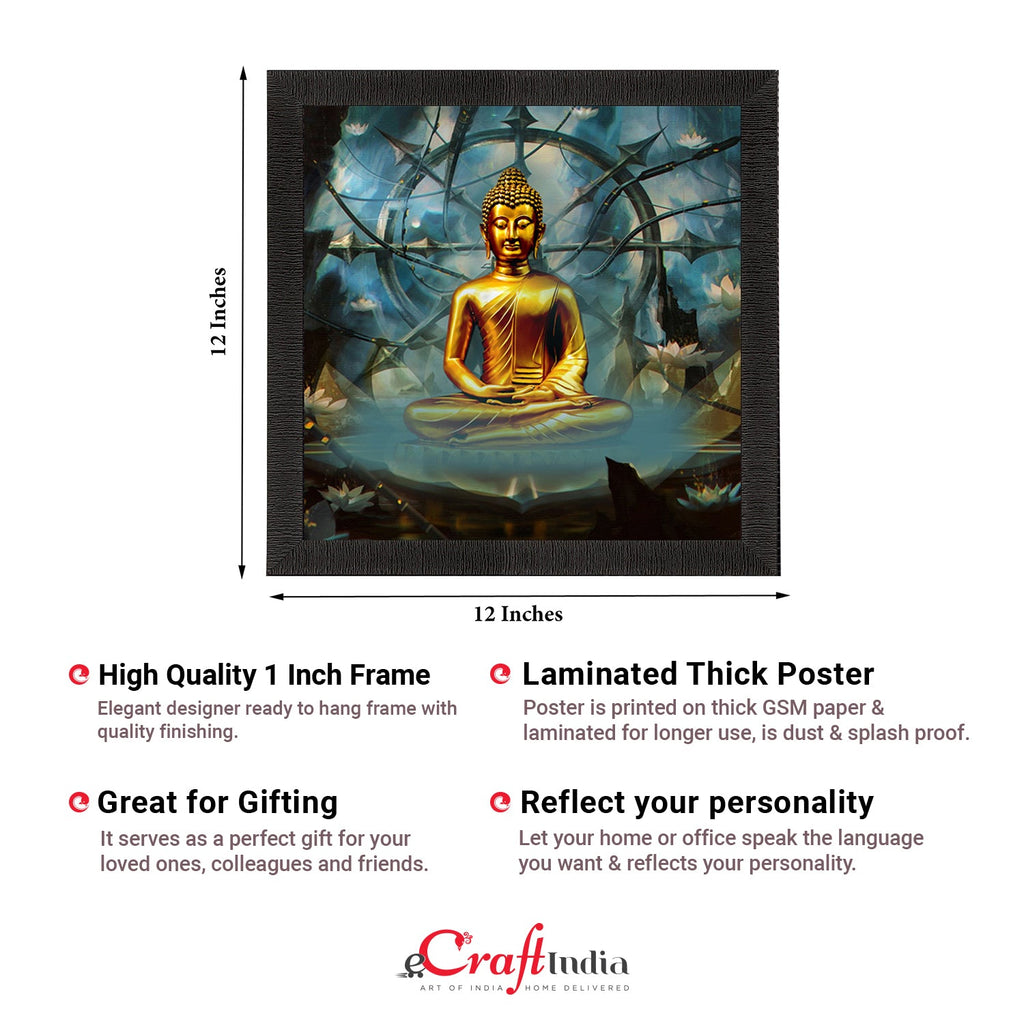 Lord Buddha Painting Digital Printed Religious Wall Art Kafalo