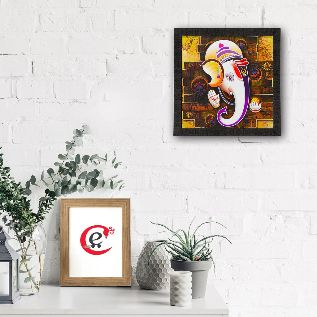 Lord Ganesha Satin Matt Texture UV Art Painting Kafalo