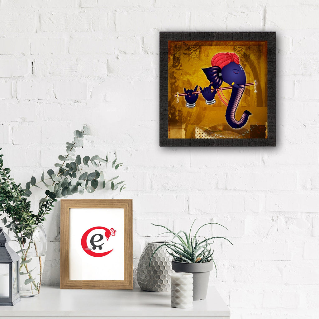 Lord Ganesha Satin Matt Texture UV Art Painting Kafalo