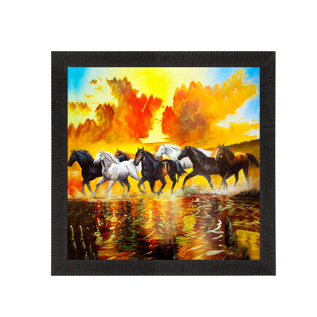Seven Running Horses Painting Digital Printed Animal Wall Art Kafalo