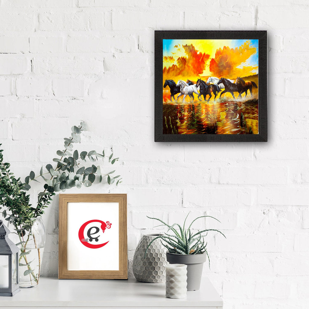 Seven Running Horses Painting Digital Printed Animal Wall Art Kafalo