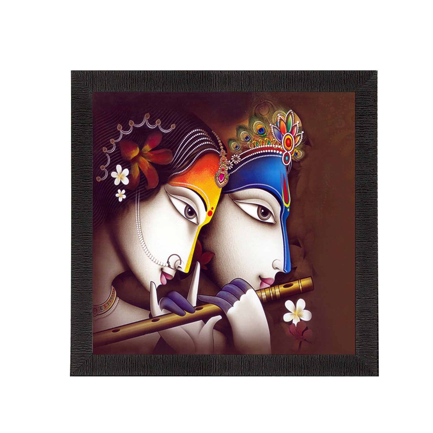 Radha Krishna Painting Digital Printed Religious Wall Art Kafalo