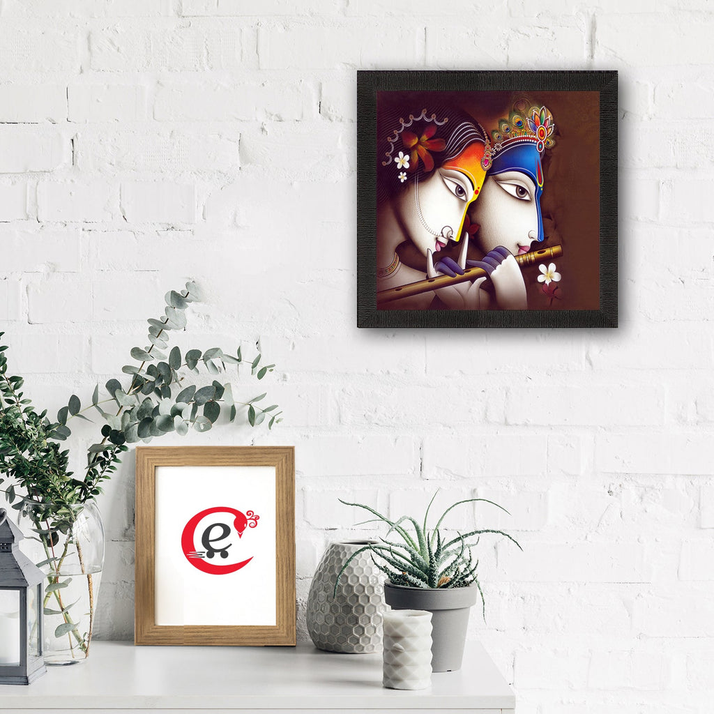 Radha Krishna Painting Digital Printed Religious Wall Art Kafalo